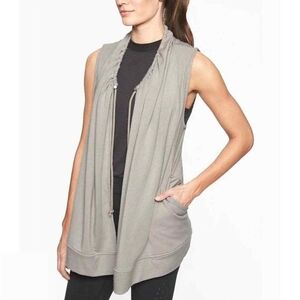 Athleta blue Open Front Vest